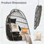 Chaise suspendue en rotin pour l'extérieur PE-87922982-87922969-91535088