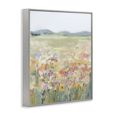Soft Wildflower Meadow Framed Giclee Art by Pamela Munger