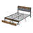 Full Bed Frame With Remote - Controlled Led Lights, Storage Headboard, Charging Station, Ample Storage, Quiet And Stable Modern Bedroom-370893797