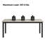 Table de salle à manger industrielle pour 6 personnes, table de salle à manger longue en bois avec design Tenon à mortaise, table de cuisine avec pieds en métal robustes-134372882-117814417-117814416