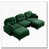 Vert + 3 sièges + 2 chaises