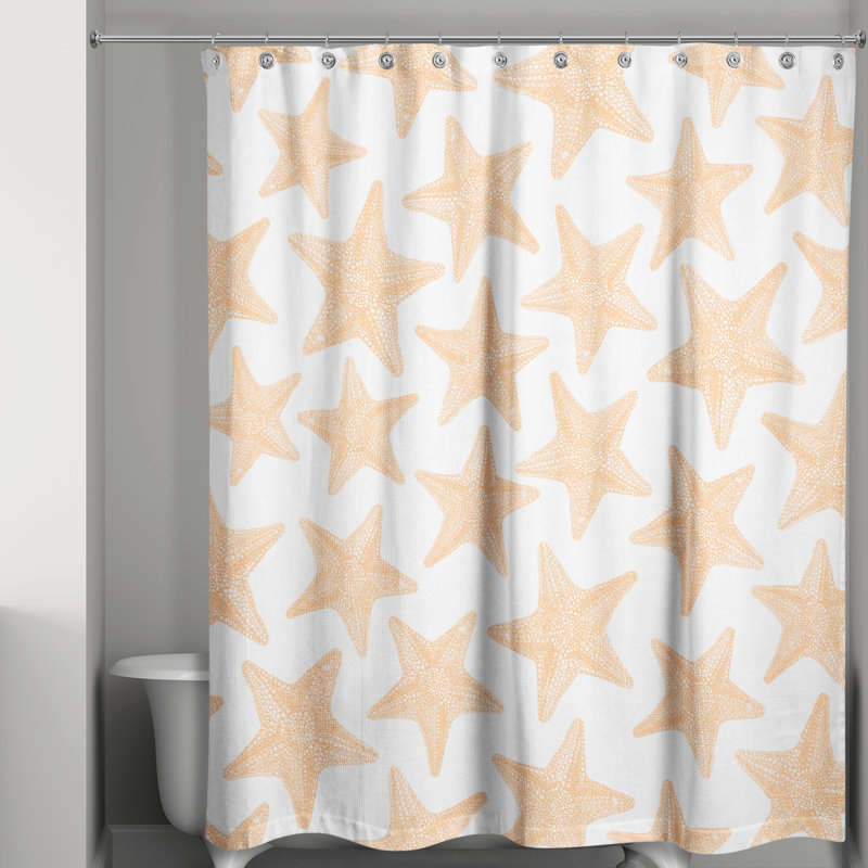 Rideau de douche simple Leeann, Orange