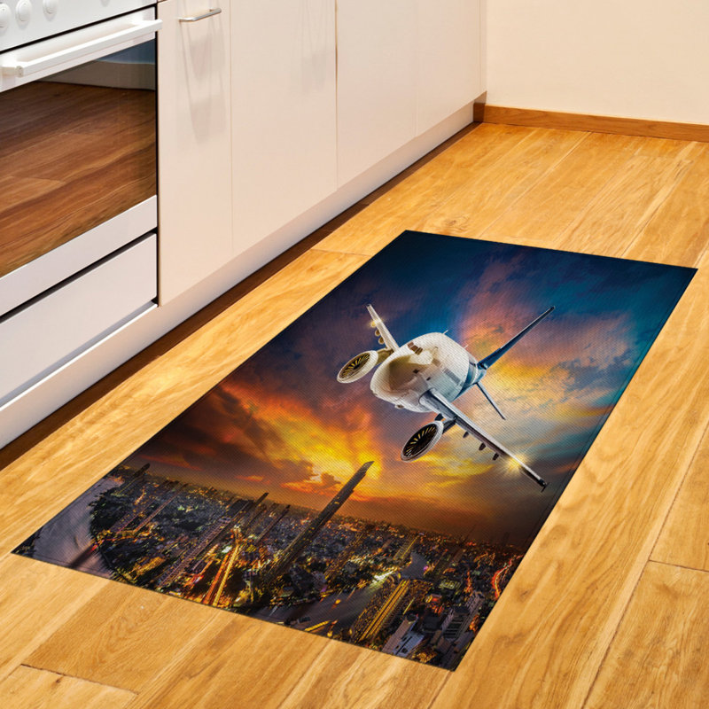 Travel High Density Long Fiber Poly Threads Decorative Area Rug Carpet, Rectangle 2'7" x 5'