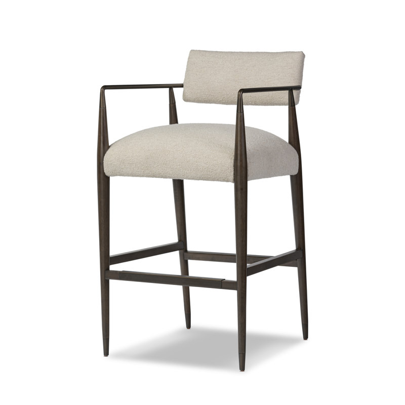Tabouret Venne, Mélange d'avoine / polyester Charte, Tabouret de comptoir (siège d'une hauteur de 27,6