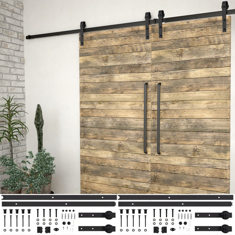 Tampere Sliding Double Door Barn Door Hardware Kit
