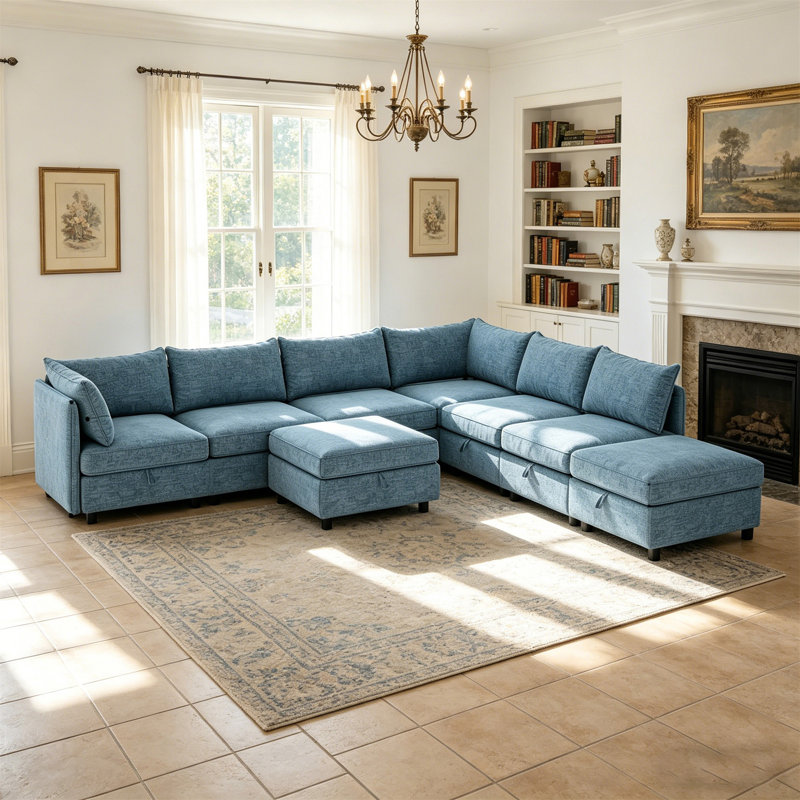 Canapé modulaire modulaire, siège convertible avec rangement, canapé-lit modulaire, combinaisons modulaires flexibles en tissu pour le salon