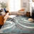 Farmerville Abstract Blue/Gray/Ivory Shag Area Rug-803599476