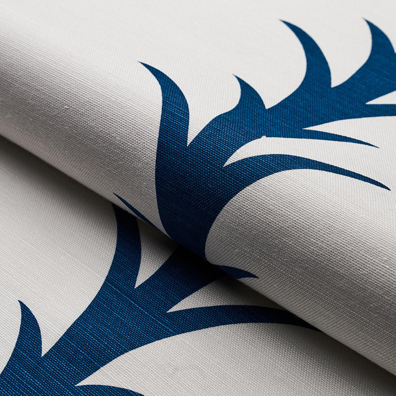 Acanthus Stripe Fabric, Navy