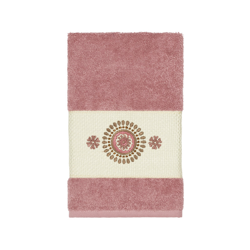 Isabelle Turkish Cotton Midweight Hand Towel, Tea Rose
