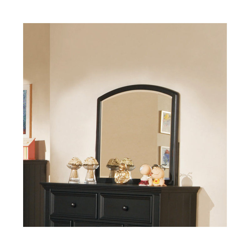 Aireon Wood Flat Wall Mirror, Ebony