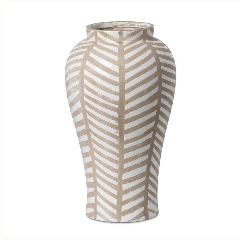 Materials: Ceramic Table Vase, 17.5" H x 10.75" W x 10.75" D