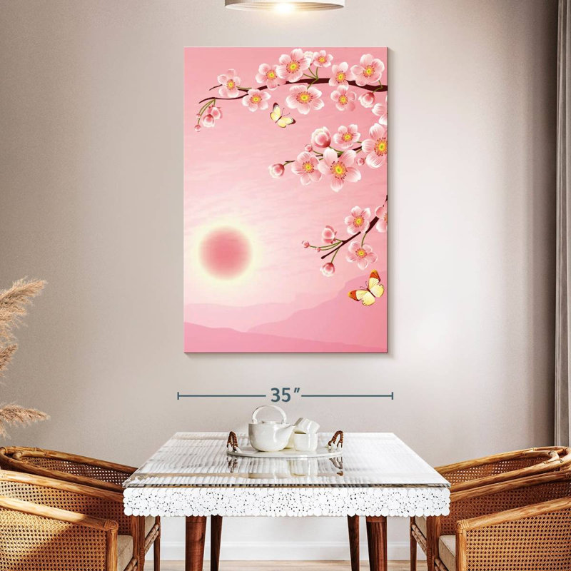 Fleurs Harnek Sakura, H 51 po x l 34 po