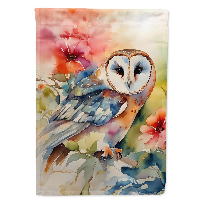 Drapeau de jardin de chouette effraie_DAC3181