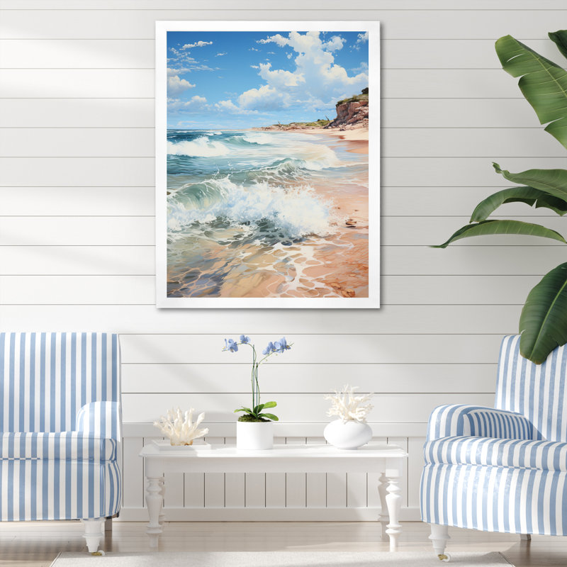 Photo de plage Arthurson I, Cadre photo blanc, H 32 po x l 24 po x P 1 po