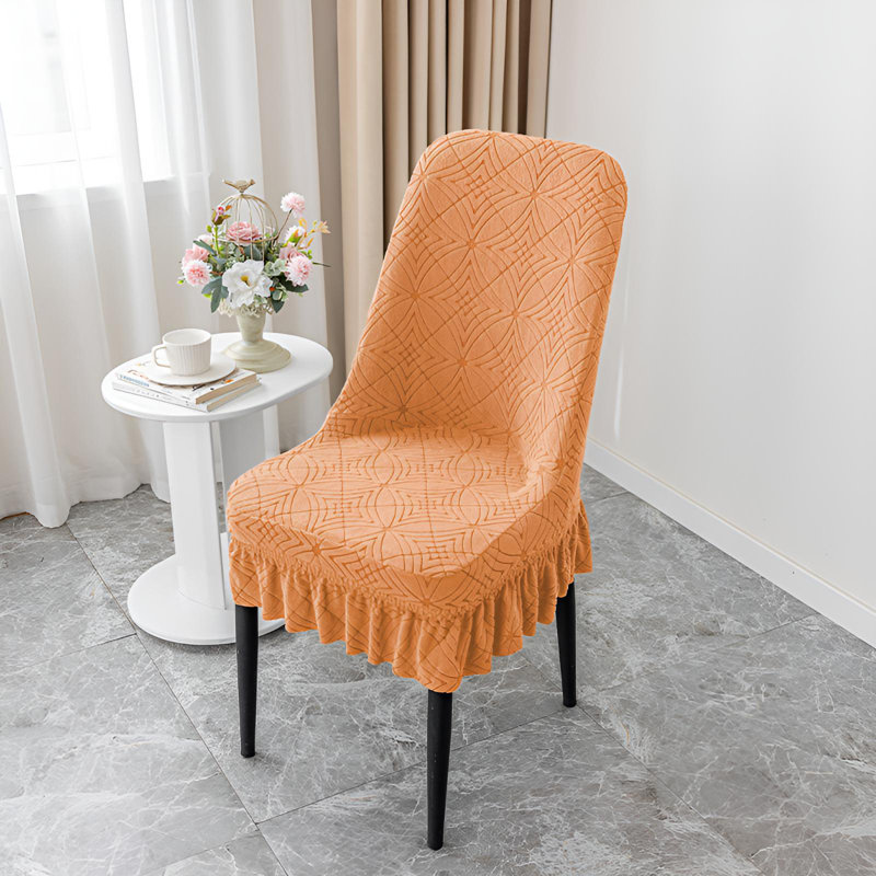 Curved Chair Cover With High Elasticity And Thickened Full Wrap Design - Modern, Minimalist Universal Chair Cover For Dining Chairs, Stools, And Backrests