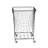 Metal Deep Set Metal Mesh Laundry Basket Storage Cart with Wheels and Handles-62972724-62972725