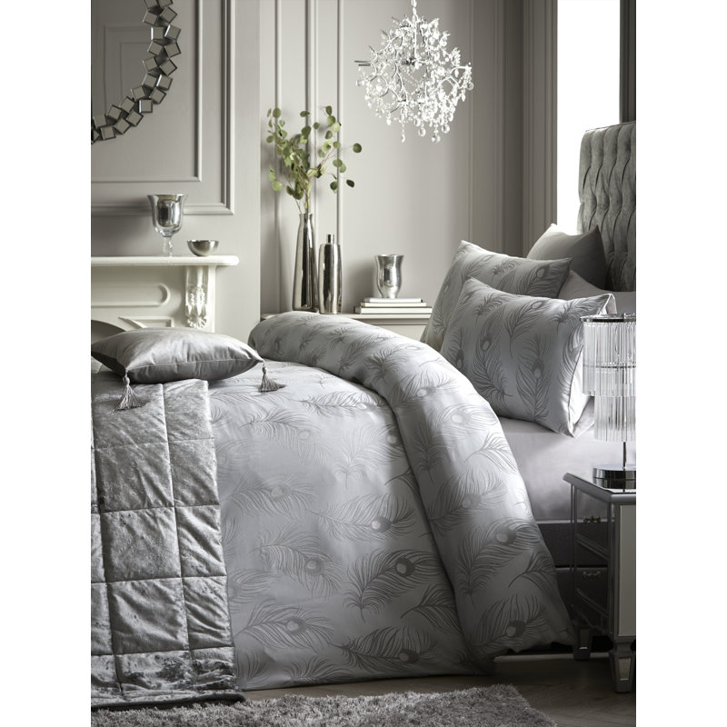 Sea Life Navy Blue/Gray/Orange 132 TC Reversible Duvet Cover Set, Single Duvet Cover + 1 Standard Pillowcase