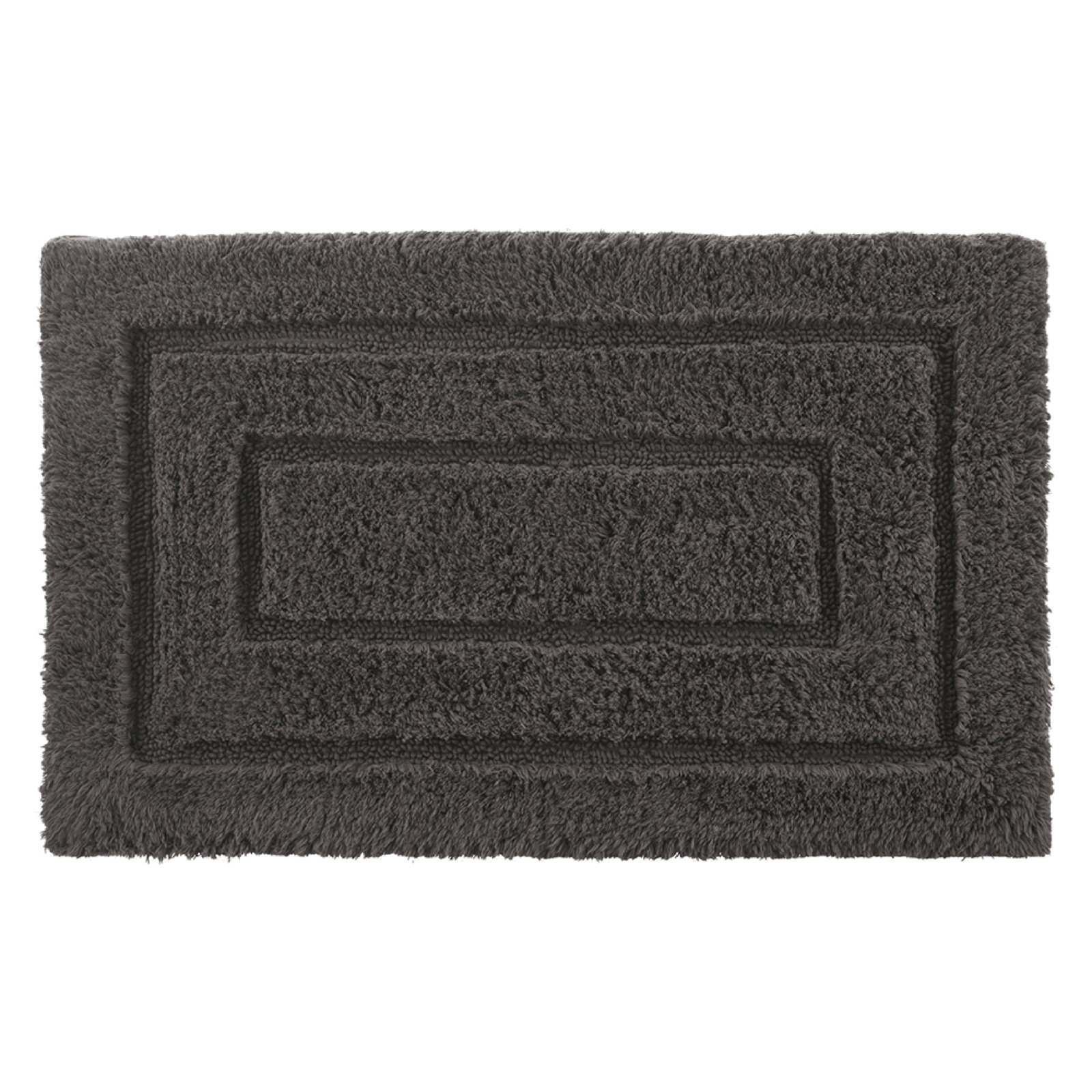 Apolonia Cotton Non-Slip Bath Rug, 20" H x 32" W, Charcoal