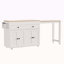 Îlot de cuisine 74,5 pouces avec table de salle à manger extensible, îlot de cuisine sur roulettes avec support à épices et 2 tiroirs, armoire à 4 portes, pour la cuisine, la salle à manger (un paquet)-700325140