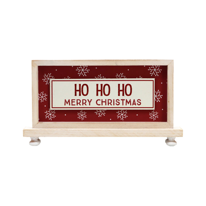 Panneau de table en bois Ho Ho Ho Merry Christmas