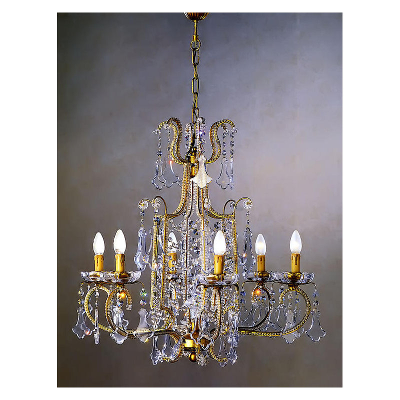 Lustre empire 6 lumières façon bougie, Bohème