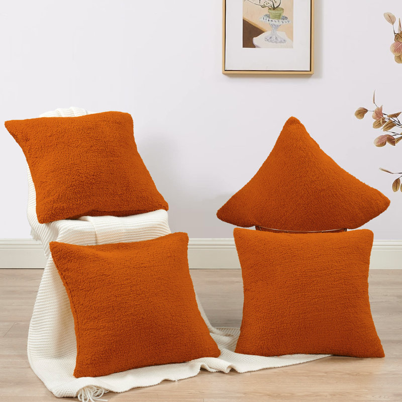 Housse de coussin Aspa, Orange brûlé
