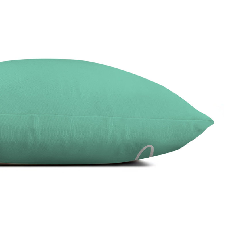 Outdoor Reversible Throw Pillow, Mint Green
