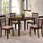 Espresso And Beige 5-Piece Dining Set