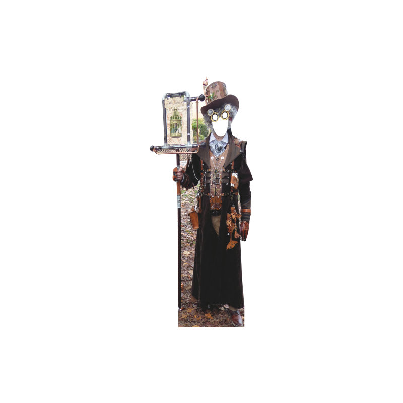 SP13472 Steampunk Man Stand In Cardboard Cutout Standee Standup