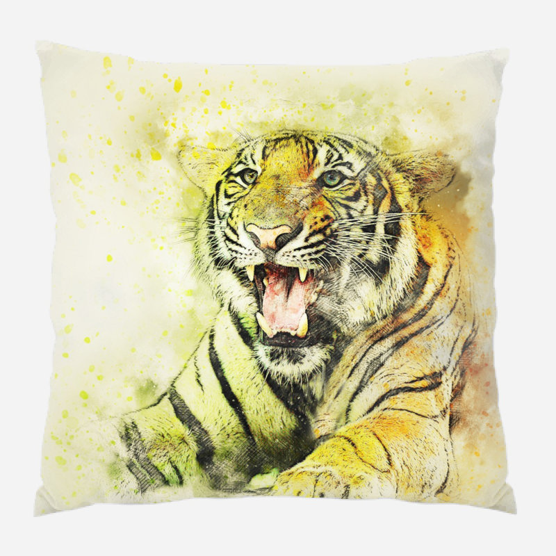 Coussin tiger Linndale, Microsuède, Intérieur