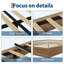 Cadre de lit plateforme en bois cannelé – Profil bas, silencieux, montage facile, sans sommier – Format Queen, finition noyer-946597323-946597367