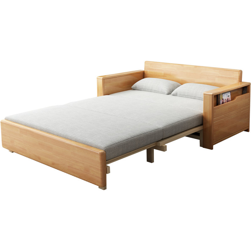 70.8"Queen cushion Convertible Sofa sleeper with Pillows,Sectional Sleeper  with Reversible Chaise,Solidwood  3 in 1 Pull Out Couch Bed for Living Room,Apartment