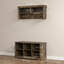 Ensemble de banc à chaussures avec 8 casiers de rangement, brun rustique