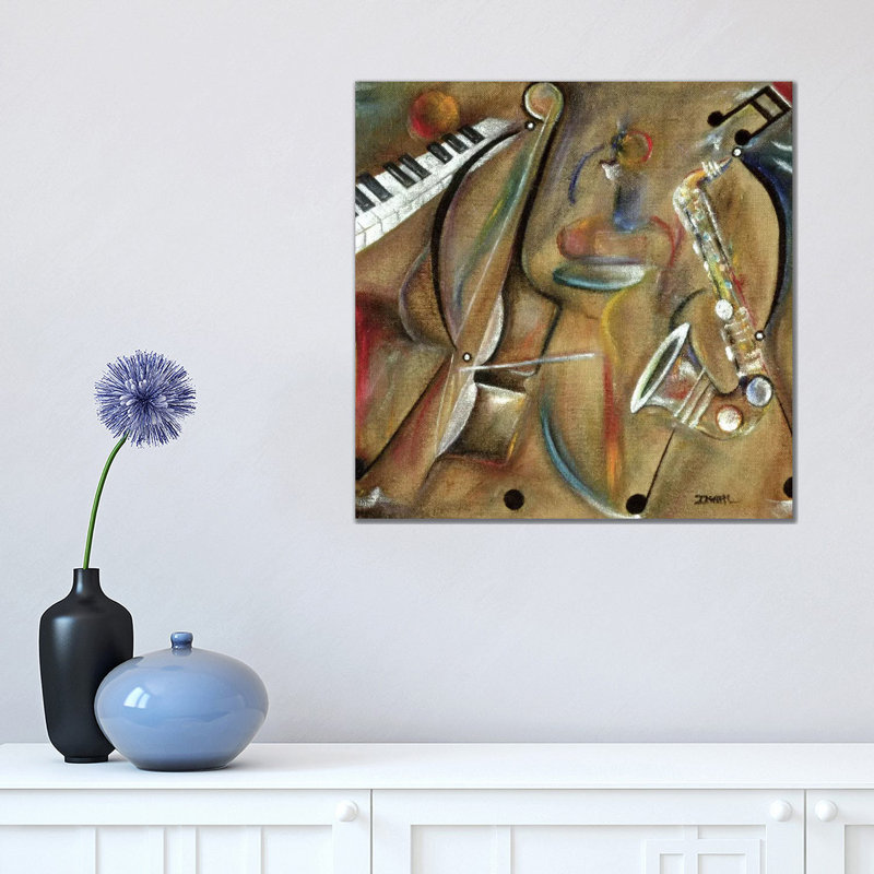 Burlap Sax by Ikahl Beckford - Wrapped Canvas Print, 45.72 cm H x 45.72 cm W
