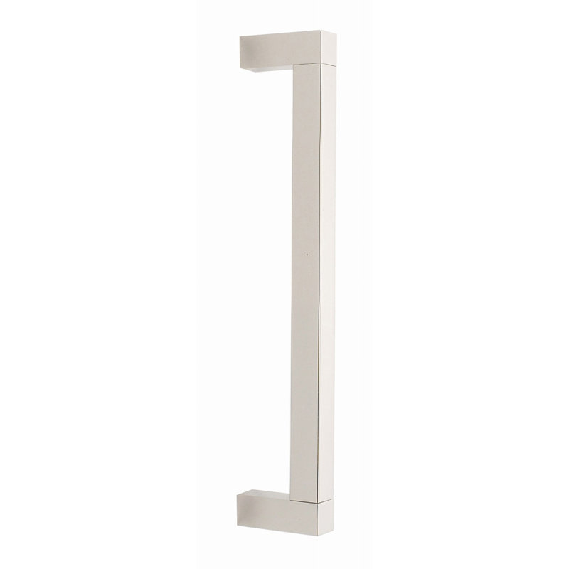Square Top 8" Center to Center Bar Pull, Polished Nickel, 8"