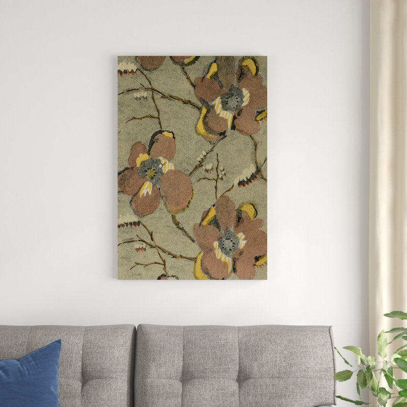 «Delicate Deco Pattern II» par Baxter Mill - peinture sur toile tendue, H 36 po x l 24 po