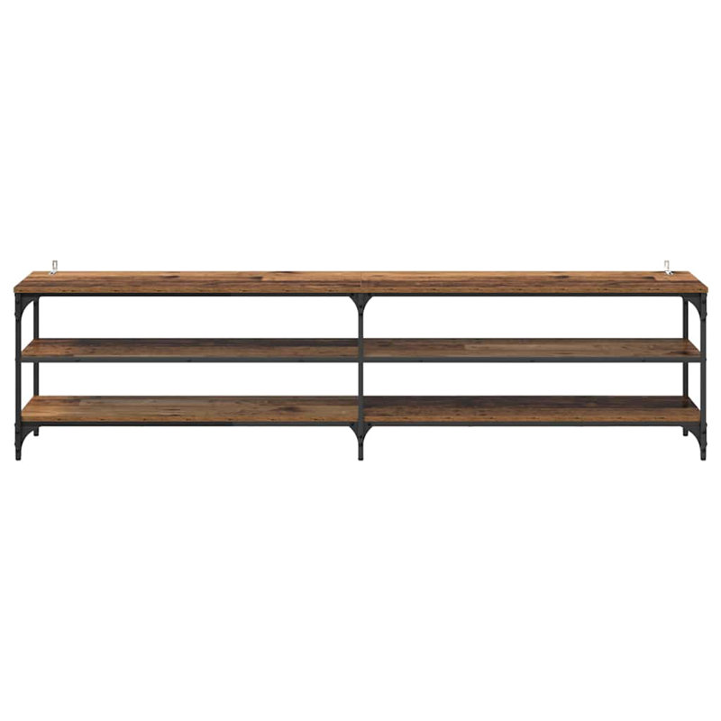 Unfinished TV Stand, Old Wood, 50cm H x 200cm L x 30cm W