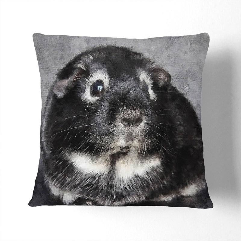 Guinea Pig Square Throw Cushion, 55cm H x 55cm W x 20cm D