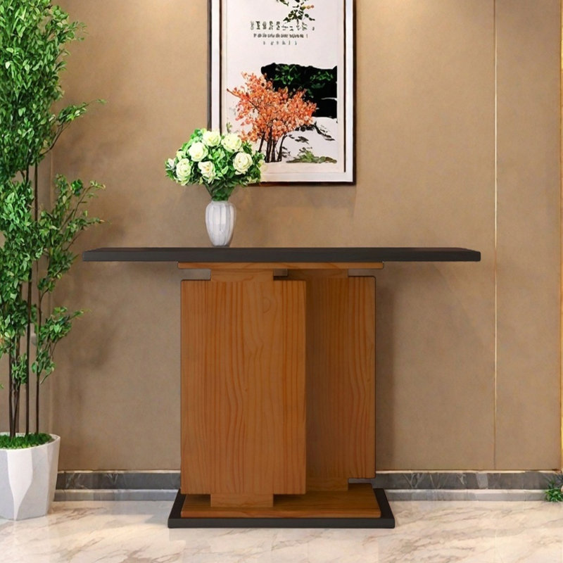New Chinese Style Solid Wood Console Table, 33.5" H x 55.1" W x 11.8" D