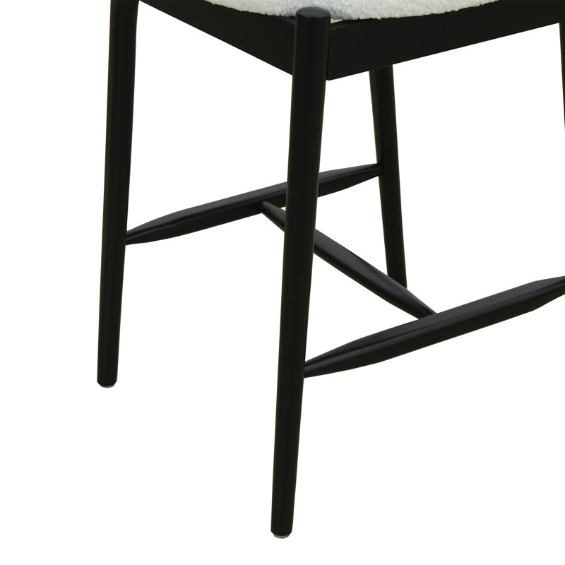 Tabouret de comptoir Mid-Century moderne + beige (sans la table), Noir