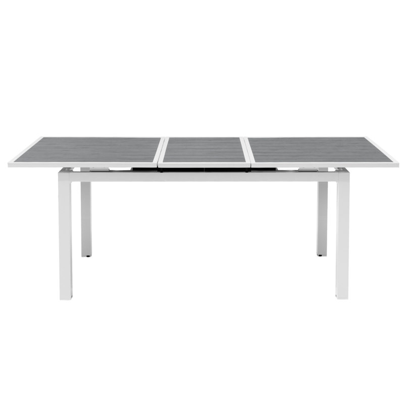 83" Long Aluminum Dining Table Extension Table, Grey