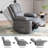 Oversized Manual Recliner Chair - PU Leather Recliner for Adults with 2 Cup Holders-1639094826