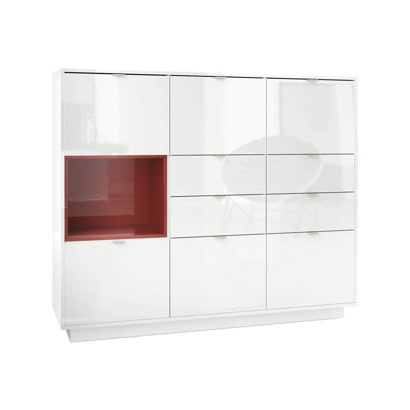 Mcclung 153cm Sideboard, Burgundy (glossy), No