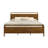 Roundhill Furniture Eldren Wood Platform Bed in Walnut Finish, King-123584303