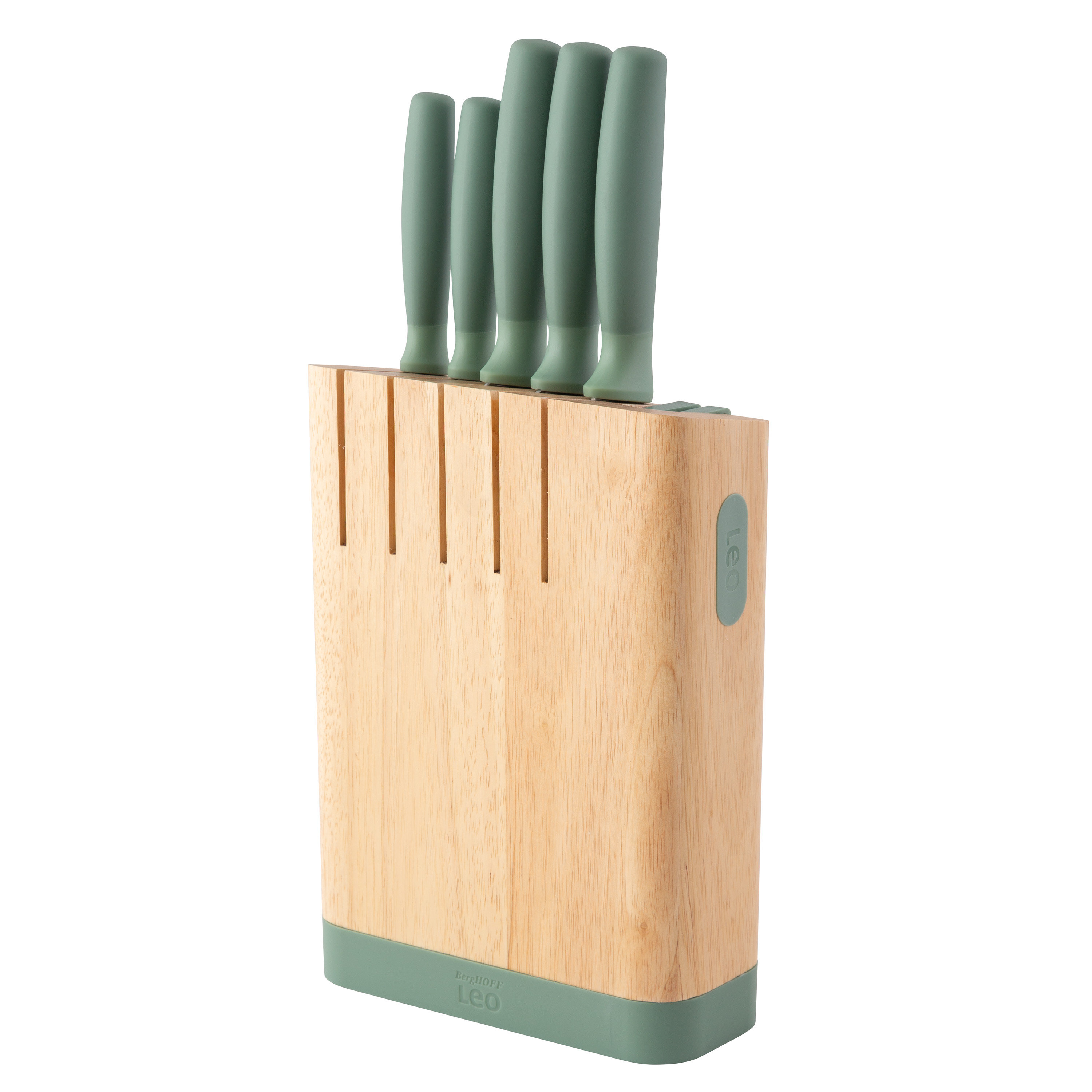 BergHOFF Forest Stainless Steel 6pc Knife Block Set - Green - 6 Piece