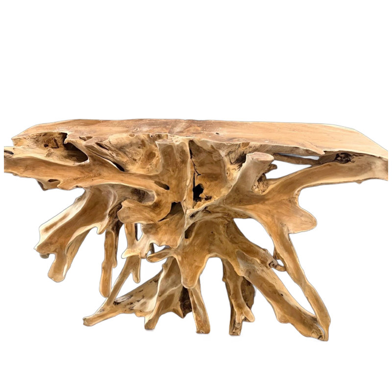 47'' Live Edge Teak Root Console Table