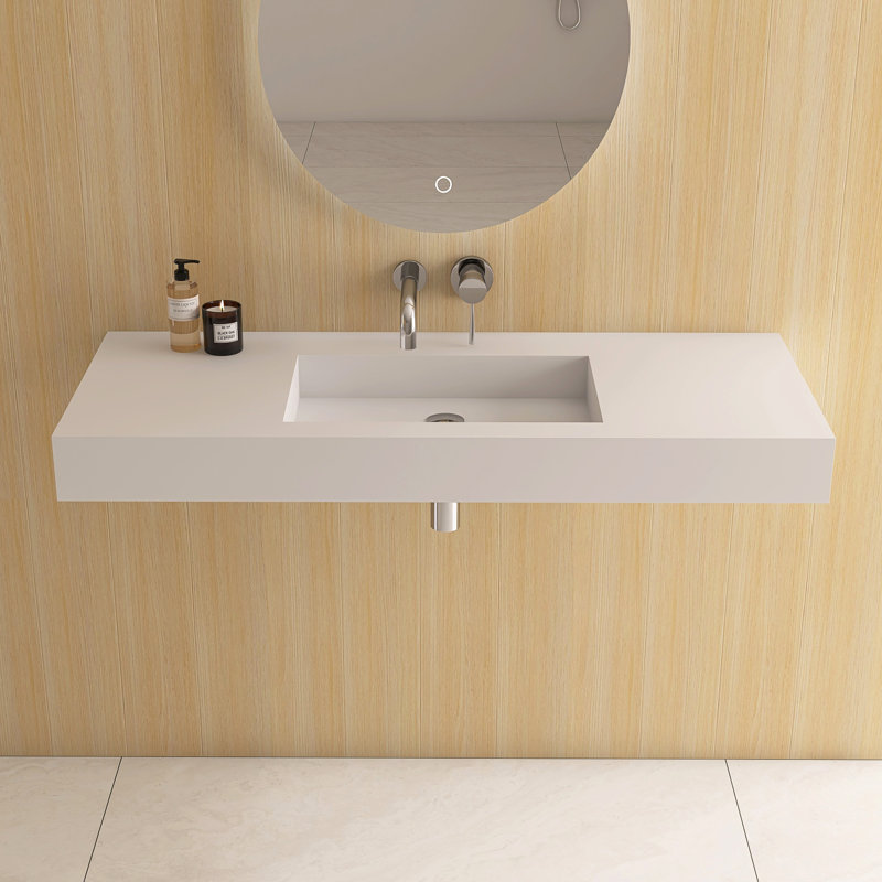  Lavabo de salle de bain mural à surface solide 47 po