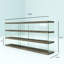 Bibliothèque d'étagère brun-gris, 245 cm (L) x 110 cm (H)