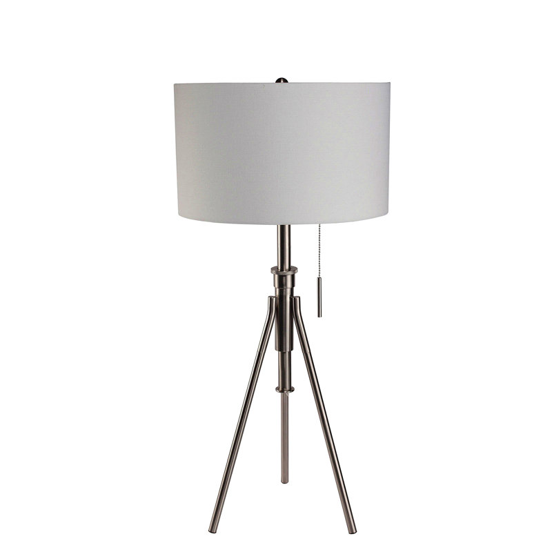 Interrupteur à poignée de lampe de plancher de style trépied 1Pc, Gris, Chrome chrome