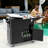 80 Qt Gray Patio Cooler Cart With Cabinet And Foldable Side Table-120785907